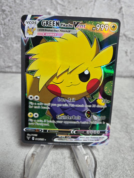 Green Pikachu Vcos Holographic