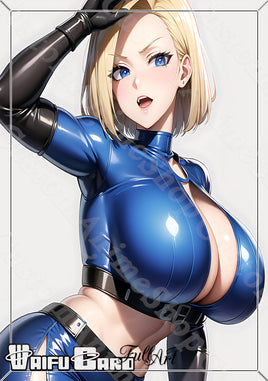 Android 18 V10 WAIFU CARDS SEXY LOOK HOLOGRAPHIC