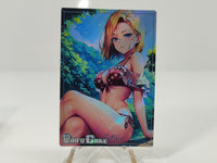 Android 18 V6 WAIFU CARDS SEXY LOOK HOLOGRAPHIC