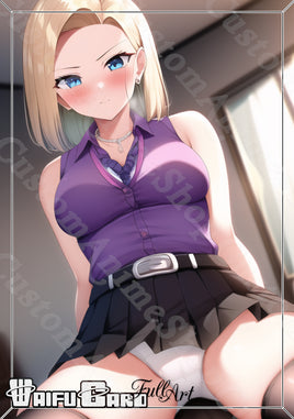 Android 18 V9 WAIFU CARDS SEXY LOOK HOLOGRAPHIC