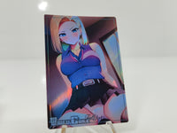 Android 18 V9 WAIFU CARDS SEXY LOOK HOLOGRAPHIC