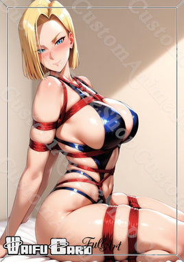Android 18 Waifu Card Holographic V3