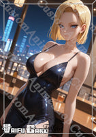 Android 18 Waifu Card Holographic v2