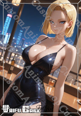 Android 18 Waifu Card Holographic v2