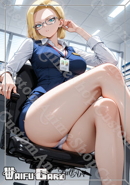 Android 18 Waifu Card Holographic V6