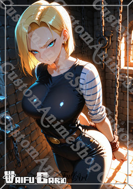 Android 18 Waifu Card Holographic V3