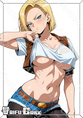Android 18 Waifu Card Holographic V5