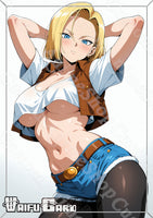 Android 18 Waifu Card Holographic V7