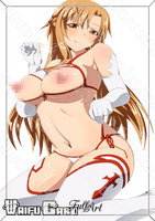 Asuna  V3 Waifu Cards Sexy Look Holographic