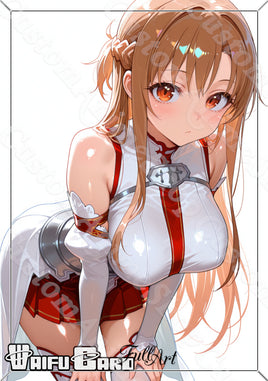 Asuna Waifu Card Holographic V4