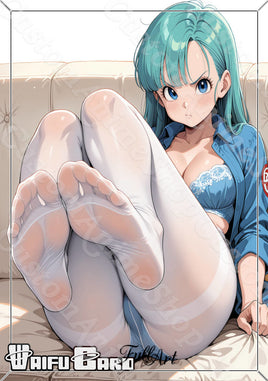 Bulma Waifu Card Holographic V1