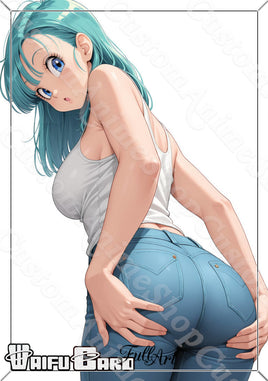 Bulma Waifu Card Holographic V4