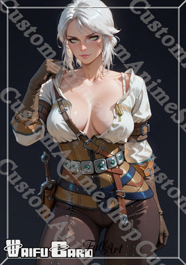 Ciri Waifu Card Holographic V5