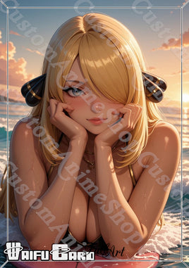 Cynthia Waifu Card Holographic V3