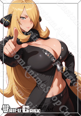 Cynthia Waifu Card Holographic V8