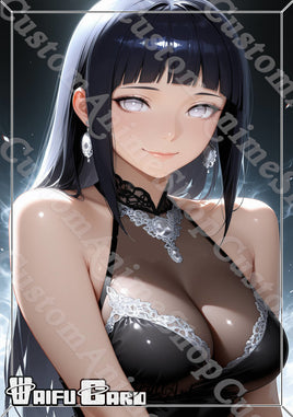 Hinata Waifu Card Holographic V4