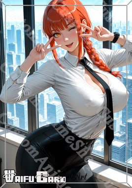 Makima Waifu Card Holographic V6