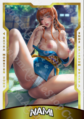 Nami OP V4 Waifu Cards Sexy Look Holographic