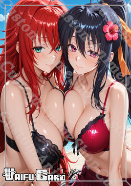 Rias Gremory Waifu Card Holographic V7