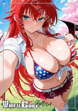 Rias Gremory Waifu Card Holographic V3