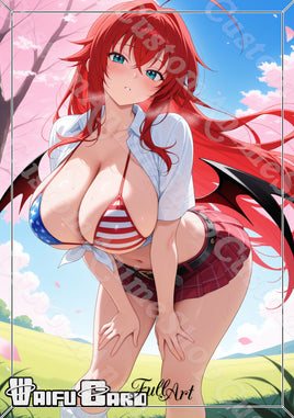 Rias Gremory Waifu Card Holographic V4
