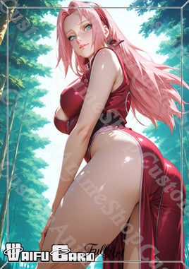 Sakura Waifu Card Holographic V1